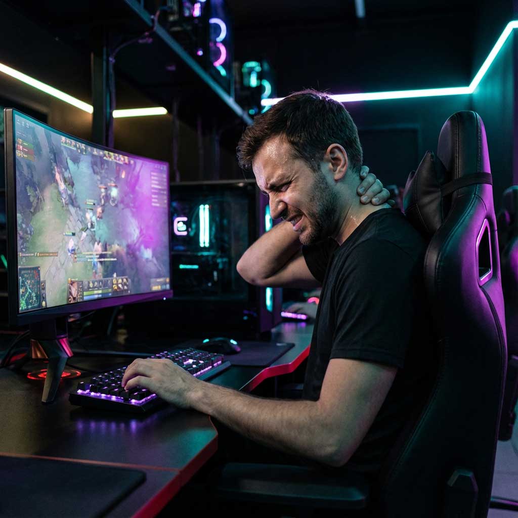 How to Relieve Gamer Neck Pain Without Leaving Your Chair